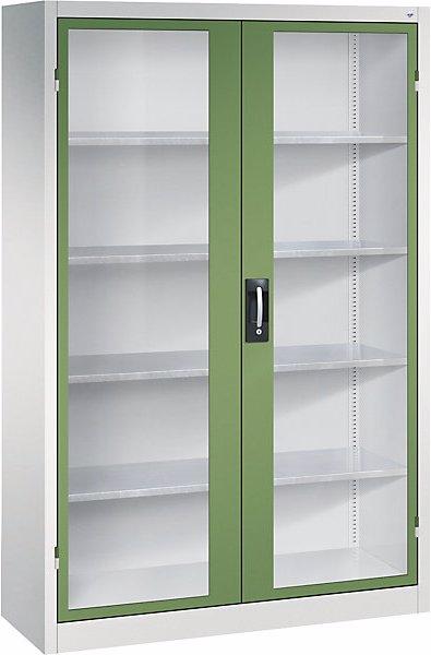 Actual product image C+P Vision panel double door cupboard, with 2 shelves, HxWxD 1016 x 500 x 500 mm (120 cm, 195 cm)