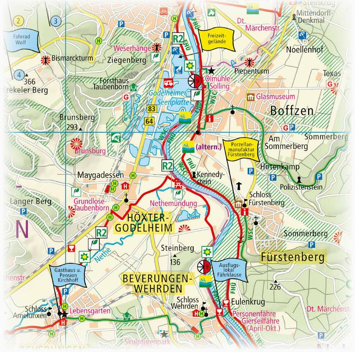 Actual product image PUBLICPRESS cycle map of the Höxter district