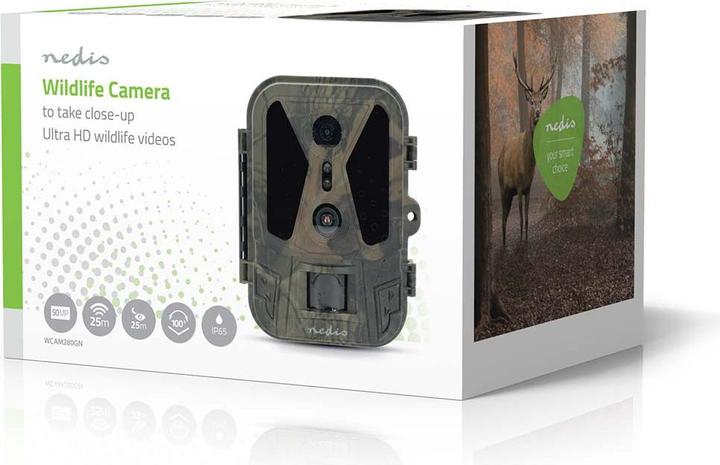 Actual product image Nedis Wildlife Camera - 4K@10fps - 50 MPixel - 8 MPixel CMOS - IP65 - Black No-Glow IR - Night