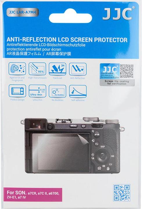 Actual product image JJC LAR A7M4 Anti Reflection LCD Screen Protector (Sony A7CR, Sony A7C II, Sony A6700, Sony ZV E1, Son (Screen protector)