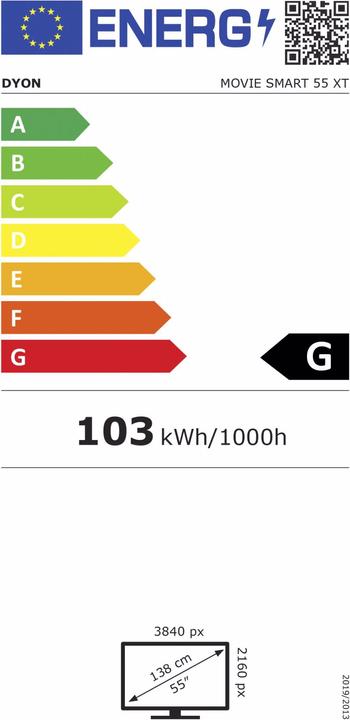 Energie-Label Dyon Movie Smart 55 XT (55", LED, 2021)