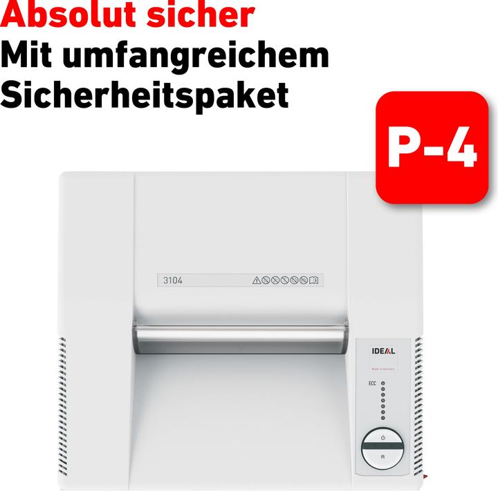 Produktbild Ideal Aktenvernichter 3104/CC4X40 (Partikelschnitt)