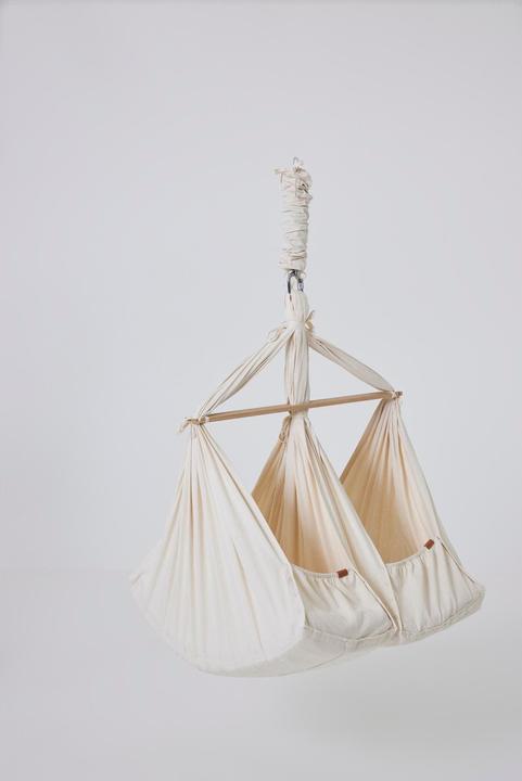 Actual product image Membantu Baby Hammock Set Stand Basic Twins White/Nature/Grey
