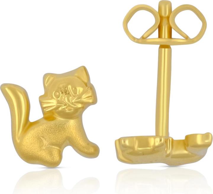 Muau Katze (750/18 K Gelbgold)