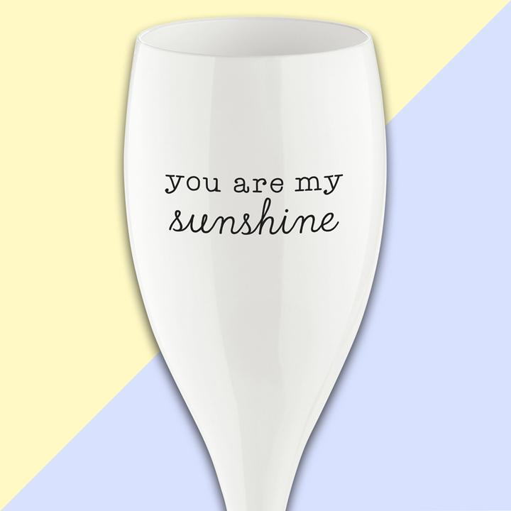 Produktbild Koziol Sektglas 100 ml mit Druck CHEERS No. 1 SUNSHINE (10 cl, 1 Gläser, Sektgläser)