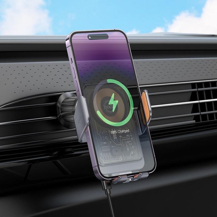 Produktbild Hoco 2 in 1 QI Wireless Fast Charge Autohalterung Ladestation