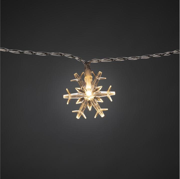 Actual product image Konstsmide LED light curtain snowflakes, 44 LED, 1.25 m, outdoor (1.25 m)