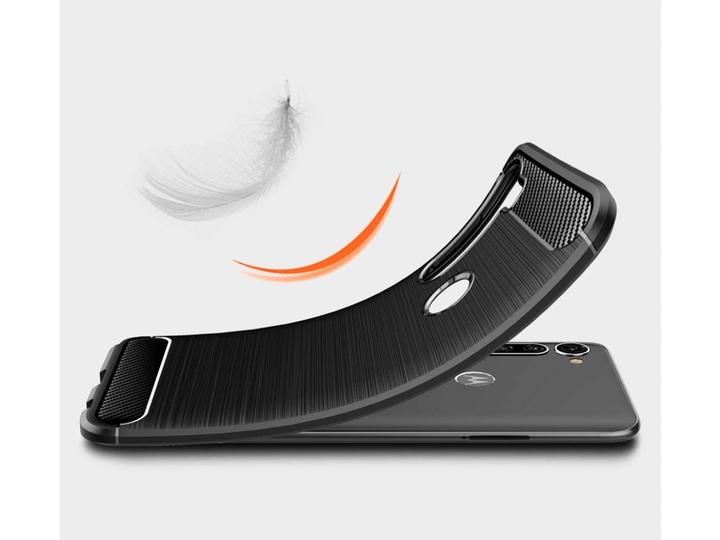 Produktbild Screenguard Motorola One Fusion+ Hülle Carbon Brushed Soft TPU (Motorola One Fusion+)