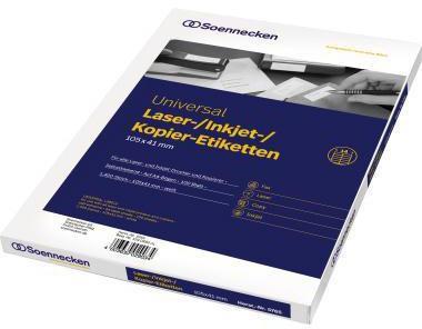 Produktbild Soennecken Etikett 5765 105x41mm weiss 1.400 St./Pack.