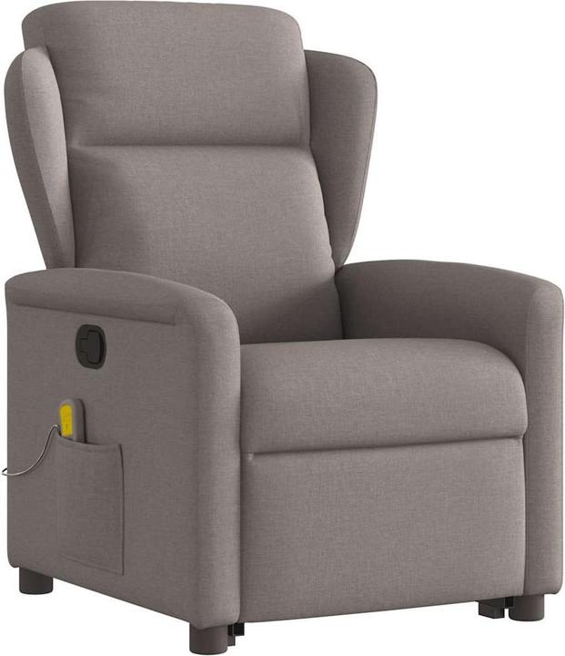VidaXL Massagesessel mit Aufstehhilfe Taupe Stoff