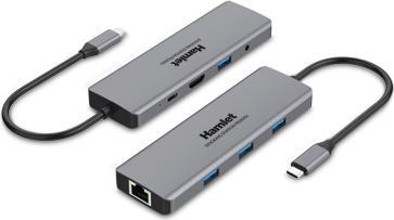 Immagine prodotto Hamlet HDKC-PD200U replicatore di porte e docking station per notebook Cablato USB 3.2 Gen 1 (3.1 Ge (USB-C)