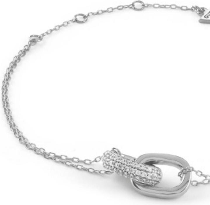 Guess 12MM NUANCE TWO LINKS BR Armband (18.50 cm, Sterling Silber)