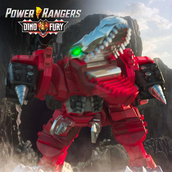 Actual product image Power Rangers Dino Fury T-Rex Champion Zord combinable zord