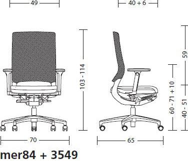 Produktbild Klöber Bürostuhl Mera Netz Schwarz