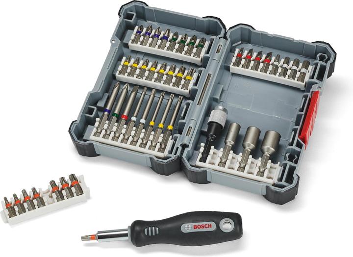 Actual product image Bosch Professional Zubehör Screwdriver bit set, 45 pieces (Cross Phillips PH 1", Cross Phillips PH 2", Cross Phillips PH 3", Cross Pozidriv PZ 1", Cross Pozidriv PZ 2", Cross Pozidriv PZ 3", Hexagonal (hexagonal) 3", Hexagonal (hexagonal) 4", Hexagonal (hexagonal) 5", Hexagonal (hexagonal) 6")