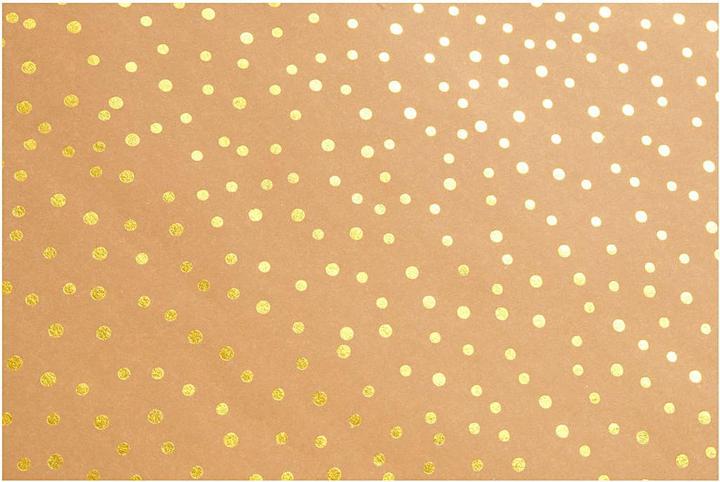 Actual product image Creativ Company Leatherette paper brown with dots, 1m (350 g/m², 1 x)