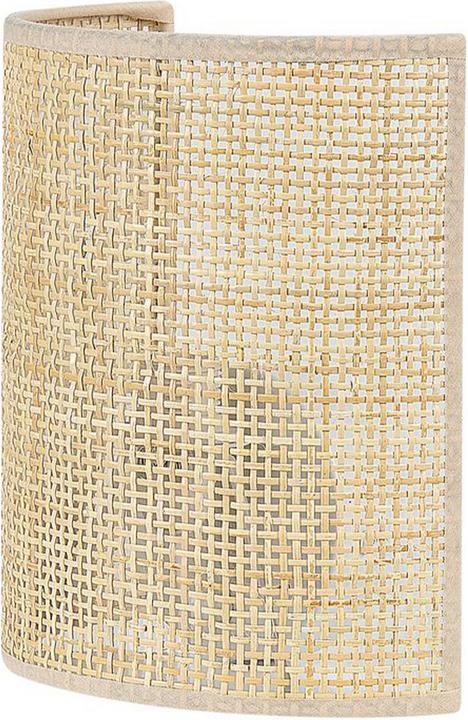 Produktbild Beliani Wandleuchte Rattan naturfarben halbrund CARIO (E14)