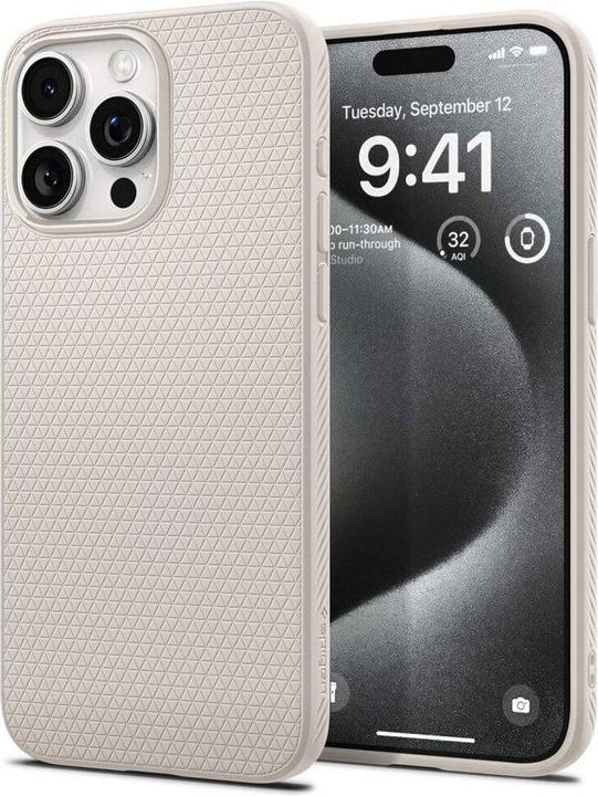 Produktbild Spigen Liquid Air Hülle für iPhone 15 Pro – natürliches Titan (Apple iPhone 15 Pro)