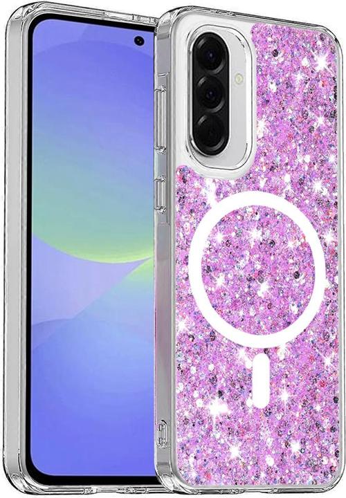 Produktbild Techsuit - Sparkly Glitter MagSafe - Samsung Galaxy A36 5G / A56 5G - Magenta (Samsung Galaxy A36, Samsung Galaxy A56)