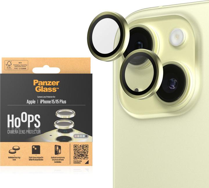 Actual product image PanzerGlass Hoops Camera Lens Protector (1 Piece, Apple iPhone 15)