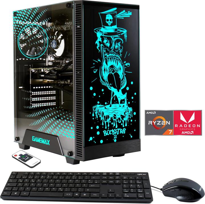 Produktbild Hyrican Gamemax Rockstar 6737 Ryzen 7 5700G 16GB 2TB SSD Radeon Graphics (AMD Ryzen 7 5700G, 16 GB, 2000 GB, AMD Radeon Graphics)