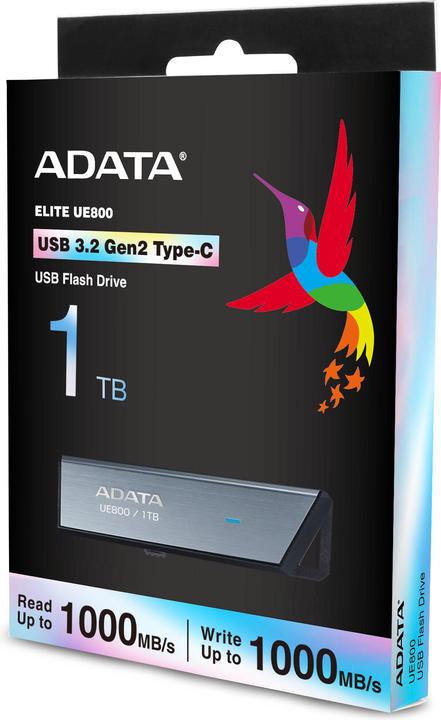 Produktbild Adata MEMORY DRIVE FLASH USB-C 1TB/SILV AELI-UE800-1T-CSG (1000 GB, USB-C)