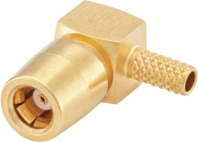 Immagine prodotto Rosenberger Presa per cavo SMB, SMB, ottone, presa, angolo retto, 50Ohm, connessione a saldare, connessione a