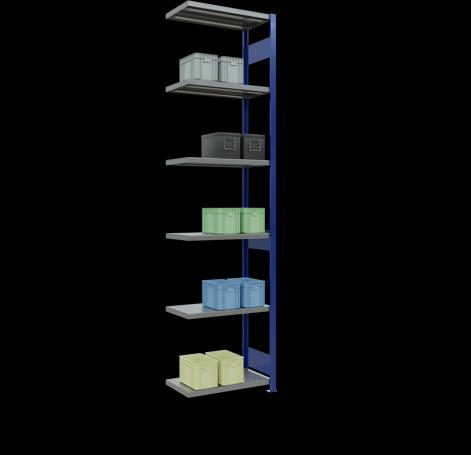 Actual product image Schulte Lagertechnik MULTIplus250 boltless add-on bay system with length bolts