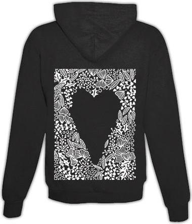 Immagine prodotto Schwesternuhr Felpa con cappuccio con motivo a cuore Unisex (L)