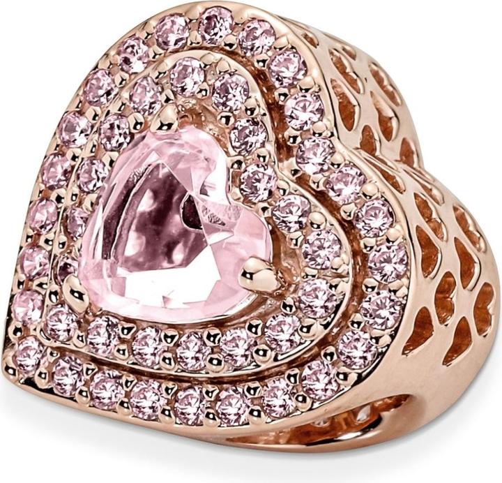 Pandora Herz Rose Charms/Beads (Metall, 14 Karat rosévergoldete Metalllegierung)