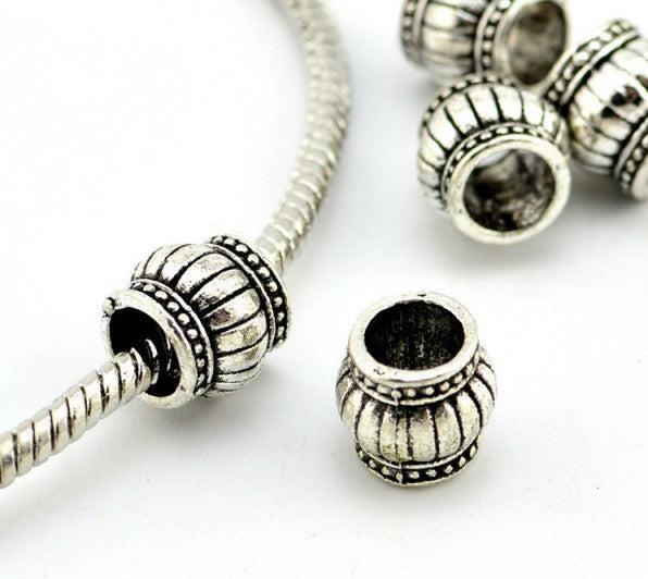Hermex Säule Bead Perle - Silbrig (Zink-Legierung)