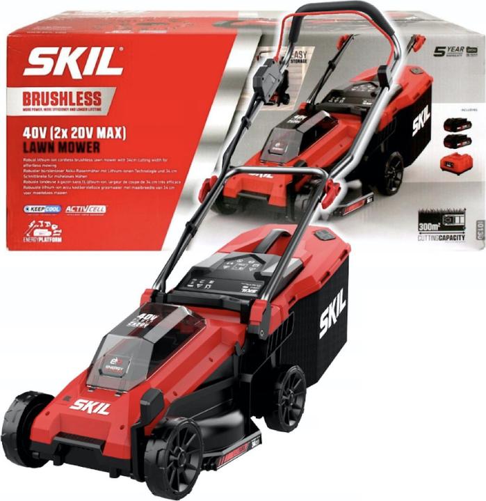 Actual product image Skil Cordless lawn mower 40V 0130 CA without battery and charger, 34cm (Rechargeable battery operated)