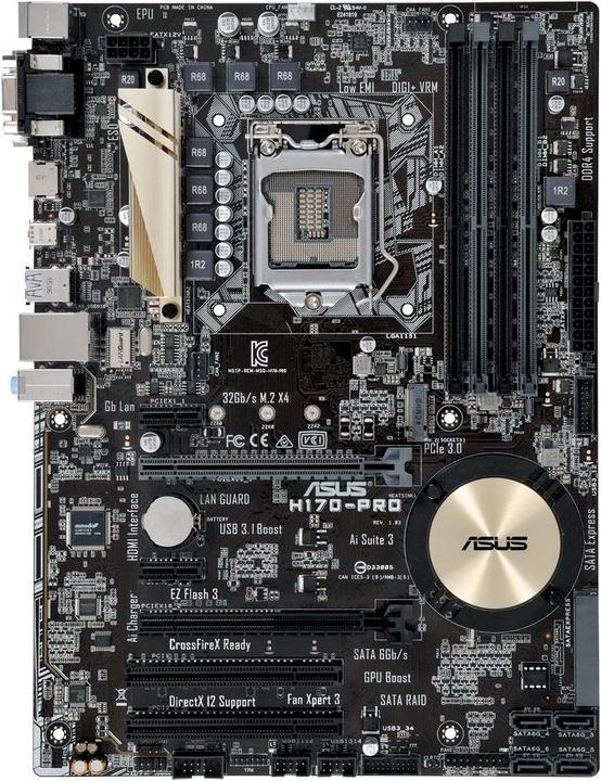 Actual product image ASUS H170-Pro (LGA 1151, Intel H170, ATX)
