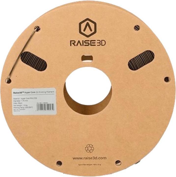 Image du produit Raise3D Filament Hyper Core PPA 25 CF 1.0kg 1.75mm (PP, 1.75 mm, 1000 g, Noir)