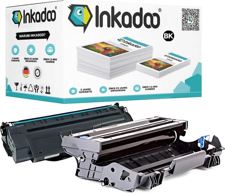 Actual product image Inkadoo Toner advantage pack compatible to Brother TN-2220 / DR-2200 contains 1x image drum / 1x
