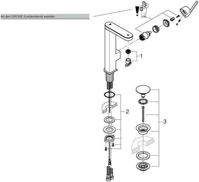Actual product image Grohe Plus single-lever basin mixer with digital display L-Size