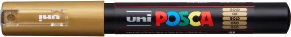 Actual product image Posca Extra Fine Marker PC-1M (Gold, Black, 0.70 mm, 1 x)