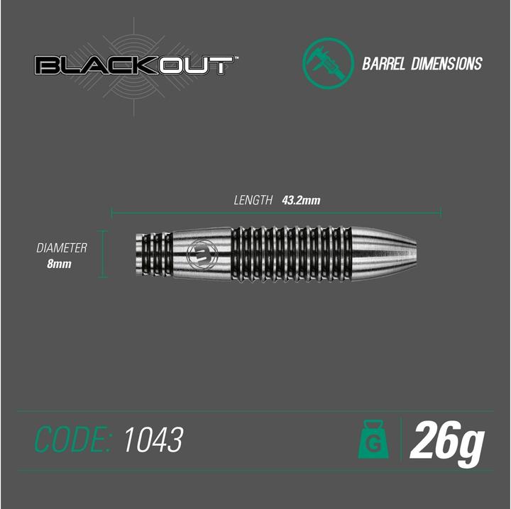 Actual product image Winmau Steeldart Blackout 1043-26g (26 g)