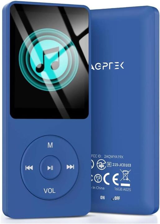 Actual product image Agptek 8GB MP3 Player Navy Blue (8 GB)