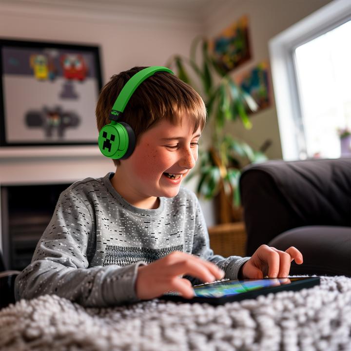 Image du produit NoName Casque Bluetooth avec contrôle parental - Minecraft Green