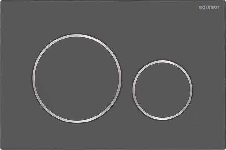 Geberit Sigma20 Betätigungsplatte für 2-Mengen-Spülung (schwarz matt / schwarz matt)