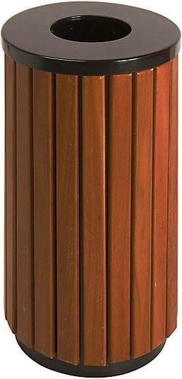Image du produit kaiserkraft Poubelle, aspect bois (40 l)