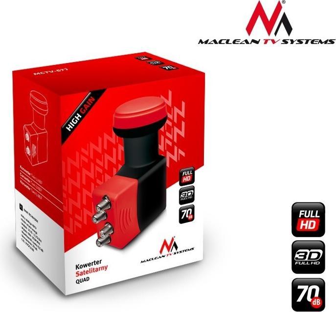Immagine prodotto Maclean MCTV-671 MCTV-671 Alto guadagno Quad 4-Way LNB Alto guadagno (Quad LNB)