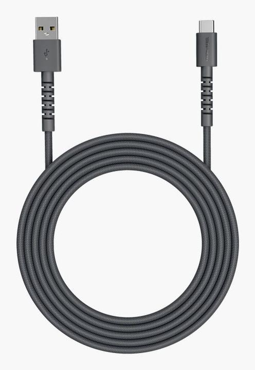 Produktbild Fresh'N Rebel Fresh 'n Rebel USB-A zu USB-C silicon geflochtenes Kabel "FlexWave" 70cm, Storm Grey (0.70 m, 18 W)