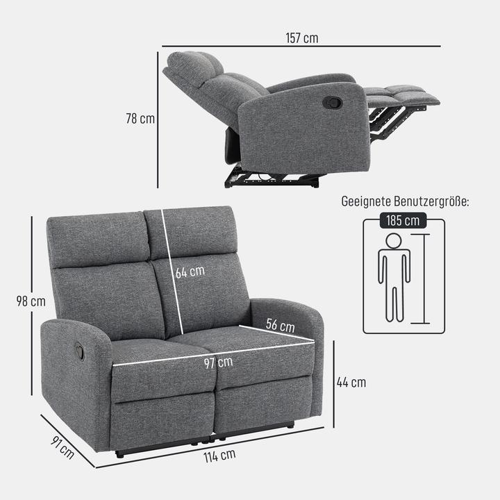 Actual product image Homcom Relaxsessel Polyester Grau