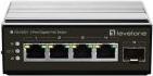Image du produit LevelOne Switch 5Port Gigabit PoE DIN-Rail,-30°C to 65°C (4 Ports)