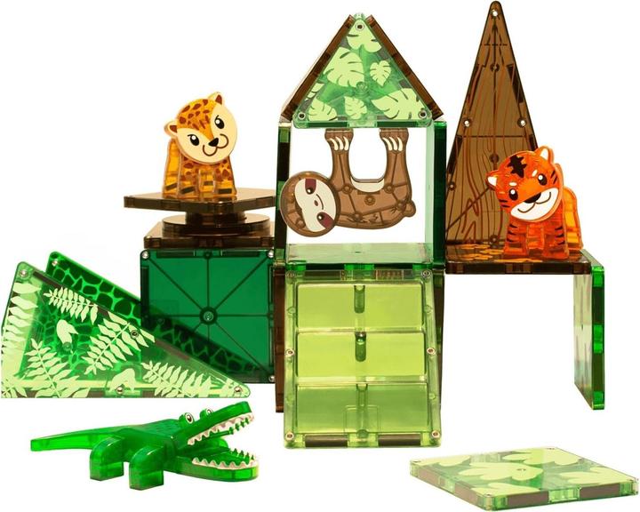 Productafbeelding Magna-Tiles Jungle Dieren Set (25 stuks)