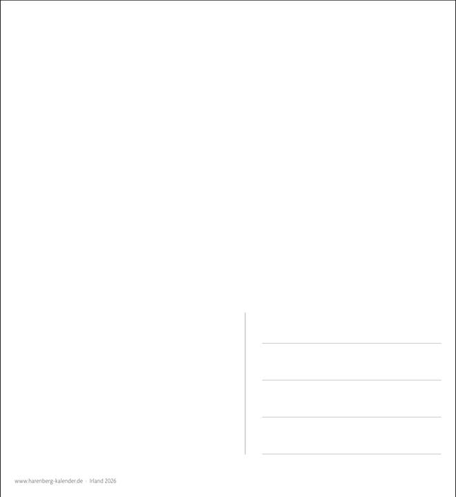 Image du produit Harenberg Irland Sehnsuchtskalender 2026 - Wochenkalender mit 53 Postkarten (Allemand)