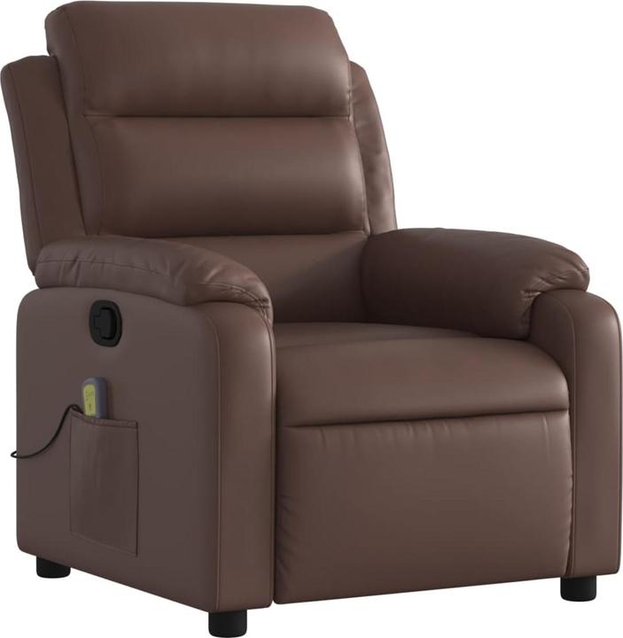 VidaXL Massagesessel Fernsehsessel Relaxsessel Liegesessel Braun Kunstleder