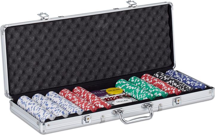 Produktbild Relaxdays Pokerkoffer (Multilingual)